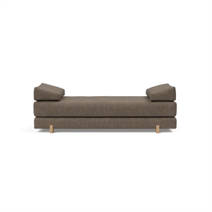 SIGMUND SOVESOFA - TRÆBEN - ESINA CEDAR BROWN 411 - MÅL: 80 X 200 CM. - STÆRK PRIS
